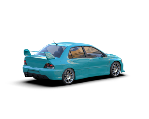 Mavi arka planda modern yarış arabası