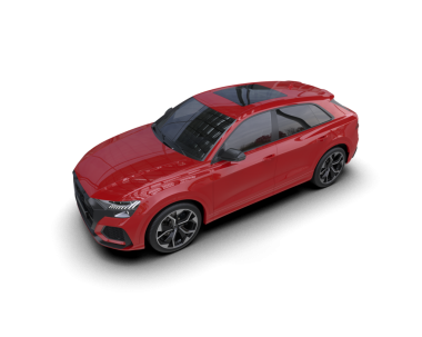 Beyaz arka plan stüdyosundaki bir arabanın 3 boyutlu görüntüsü.