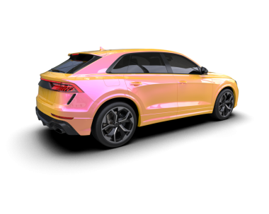 Stüdyo ortamında 3 boyutlu markasız bir pikap araba.