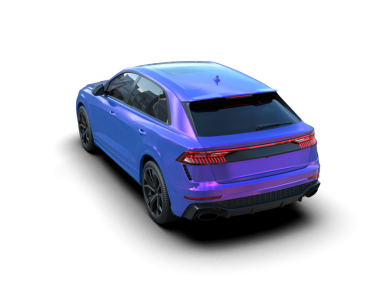 Stüdyo ortamında daha az genel bir konsept arabanın 3 boyutlu çizimi