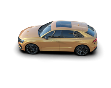 Siyah arka planı olan sarı bir araba.