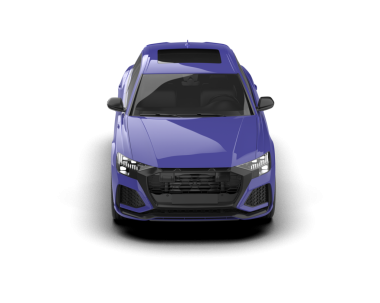 Gerçekçi bir SUV arabası. Ön manzara. 3D görüntüleme - illüstrasyon