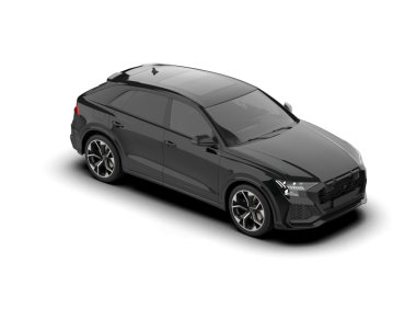 Arka planda izole edilmiş gerçekçi bir SUV aracı. 3D görüntüleme - illüstrasyon.