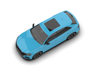 Beyaz arka planda modern bir araba. 3d illüstrasyon.