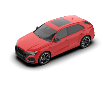 Modern araba arka planda izole edilmiş. 3d illüstrasyon