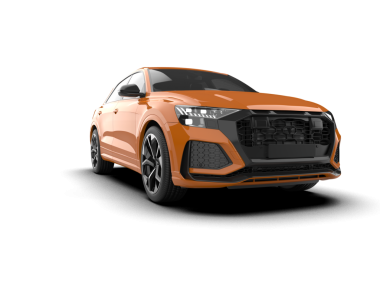 Modern araba arka planda izole edilmiş. 3 boyutlu illüstrasyon - 3 boyutlu