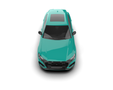 modern araba gri bir arka planda izole edilmiş. yan görünüm