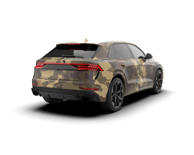 Modern araba arka planda. 3d oluşturma