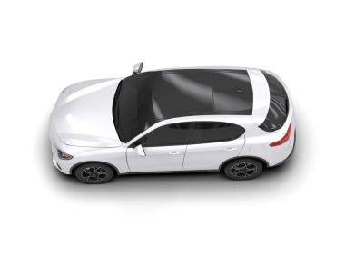 beyaz modern araba. izole edilmiş 3d illüstrasyon