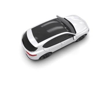 beyaz arkaplanda izole edilmiş araba 3d görüntüleme - üst görünüm