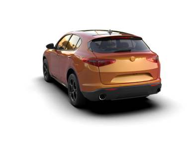 Stüdyo ortamında markasız bir SUV 'un 3 boyutlu çizimi