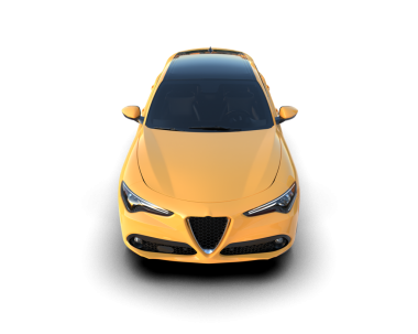 Modern araba arka planda izole edilmiş. 3 Boyutlu Hazırlama