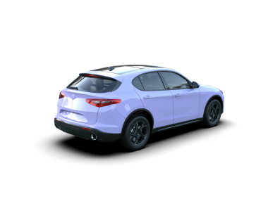 Beyaz arka planda modern bir araba. 3D görüntüleme - illüstrasyon