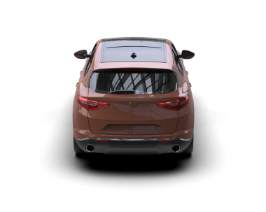 Beyaz stüdyo ortamında izole edilmiş 3 boyutlu markasız bir SUV.