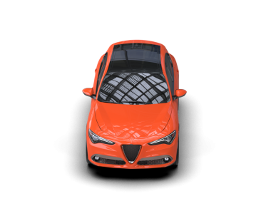 kırmızı araba beyaz arkaplanda izole edildi