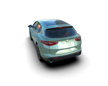 Gri arka planda modern bir araba. - Araba. 3d illüstrasyon