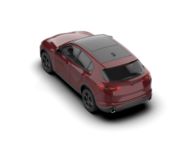 Modern araba arka planda izole edilmiş. 3D görüntüleme - illüstrasyon