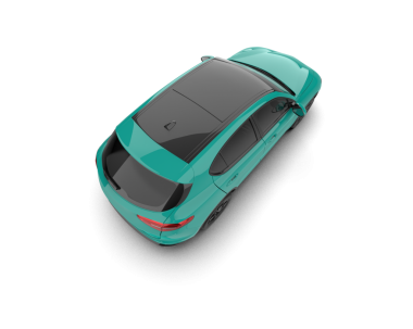 Araba manzaralı. 3 boyutlu görüntüleme beyaz üzerine izole edildi.