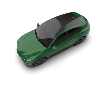 Siyah arka planda izole edilmiş yeşil modern spor araba.