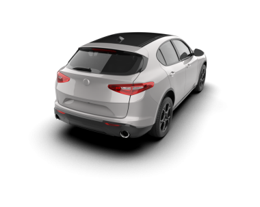 Gerçekçi bir SUV arabası. Ön manzara. 3d oluşturma