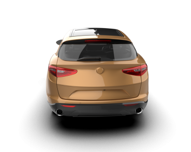 beyaz arkaplanda modern araba