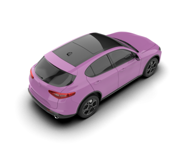 Beyaz arka planda modern bir araba. 3d illüstrasyon.