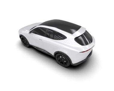 Araba beyaz arka planda izole edilmiş. 3d oluşturma