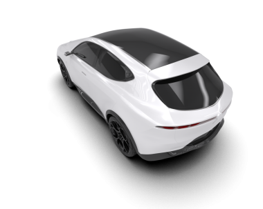 arkaplanda izole edilmiş araba, 3D görüntüleme - illüstrasyon