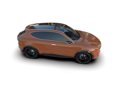 Modern spor araba beyaz arka planda izole edilmiş. 3d illüstrasyon