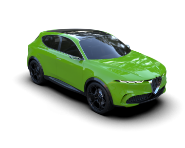 beyaz arka planda modern kompakt araba