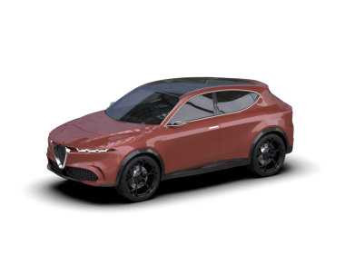 Siyah arka planda gerçekçi bir araba, 3 boyutlu illüstrasyon