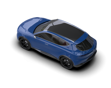 Stüdyo ortamında daha az genel bir konsept arabanın 3 boyutlu çizimi.