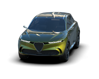 Arka planda lüks bir araba var. 3D görüntüleme. resimleme