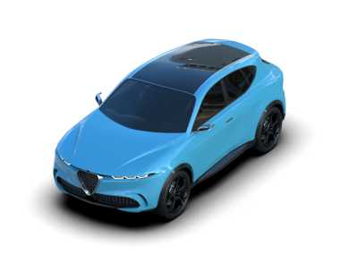 mavi arka planda modern kompakt araba