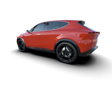 Modern spor araba beyazdan izole edilmiş. 3d illüstrasyon