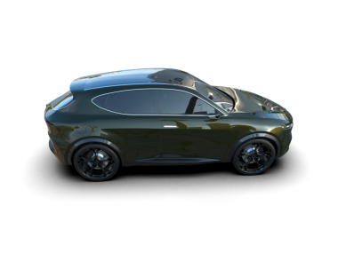 Modern araba arka planda izole edilmiş. 3D görüntüleme - illüstrasyon