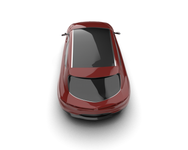 Araba siyah arka planda izole edilmiş. 3d oluşturma