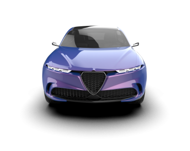 modern mor araba. 3D görüntüleme izole edildi.