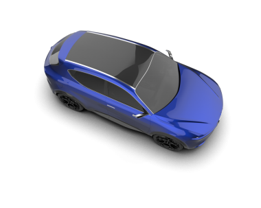 Siyah arkaplandaki araba, 3D görüntüleme