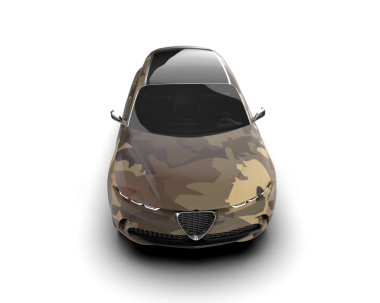 modern otomobil arka planda izole edildi