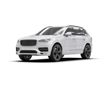 Gerçekçi beyaz araba manzarası. 3d oluşturma