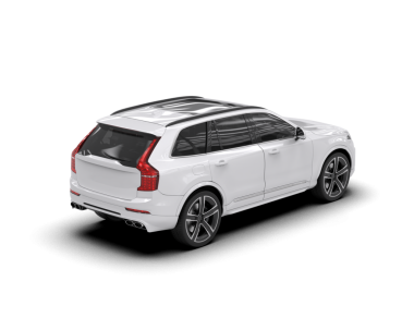 Gri arka planda beyaz lüks sedan aile arabası. 3d oluşturma