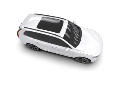 Arkadaki araba. 3d illüstrasyon