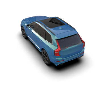 Beyaz arka planda modern lüks bir araba. 3d oluşturma