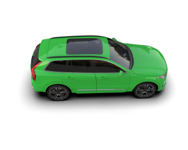 Beyaz arka planda izole edilmiş elektrikli araba. 3d illüstrasyon