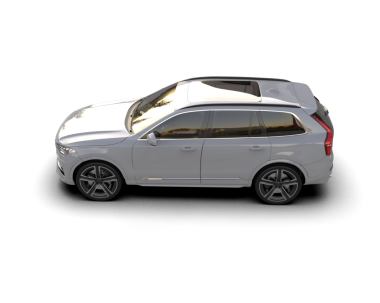 Gri arka planda gölgeli modern lüks beyaz araba.