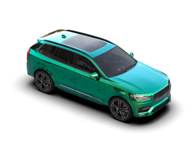 Araba sedanı siyah arka planda izole edildi. 3d oluşturma