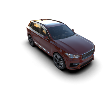 Siyah arka planda izole edilmiş daha az genel bir konsept otomobilin 3 boyutlu çizimi