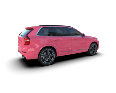 Arka planda bir araba. 3D görüntüleme - 3d illüstrasyon