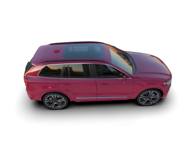 araba beyaz arkaplanda izole edildi